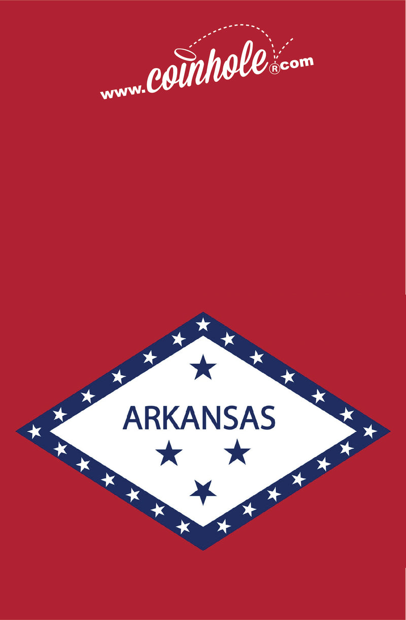 Arkansas State Flag Coinhole® Tabletop Game Set