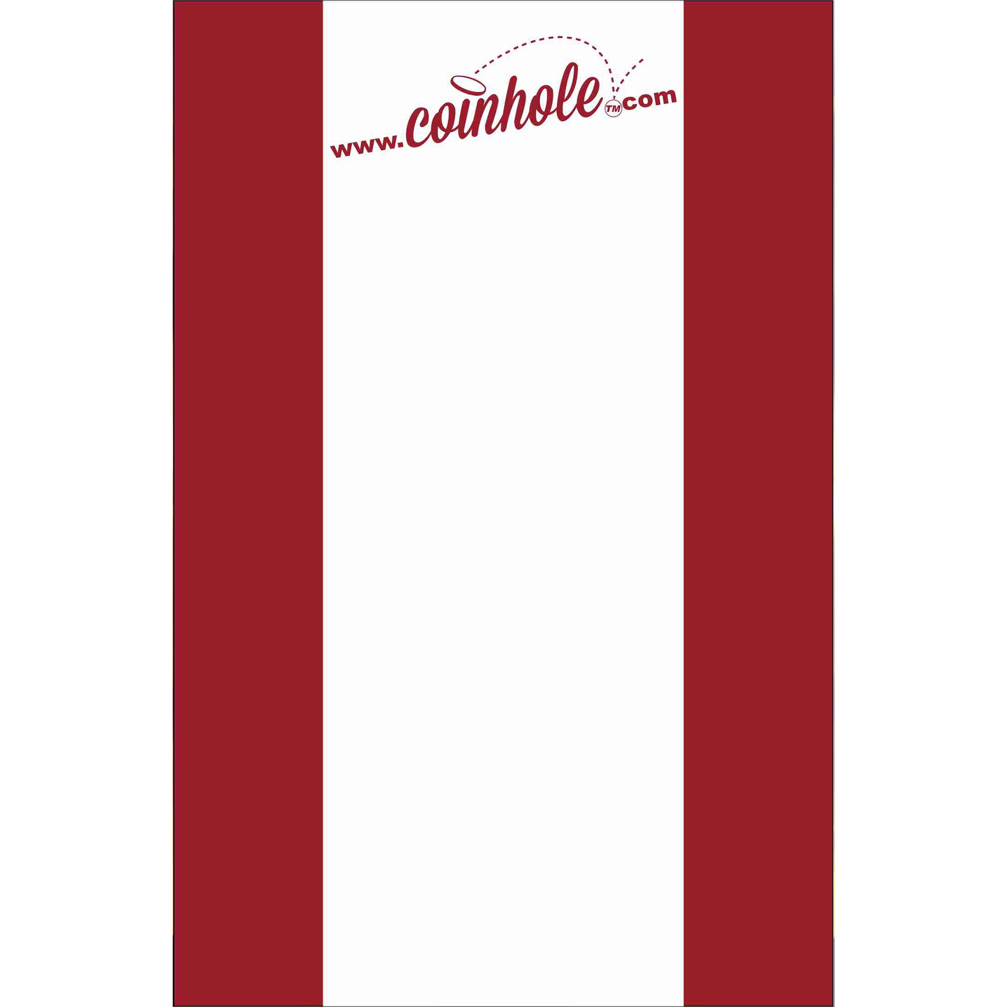 Crimson and White Stripe Coinhole®
