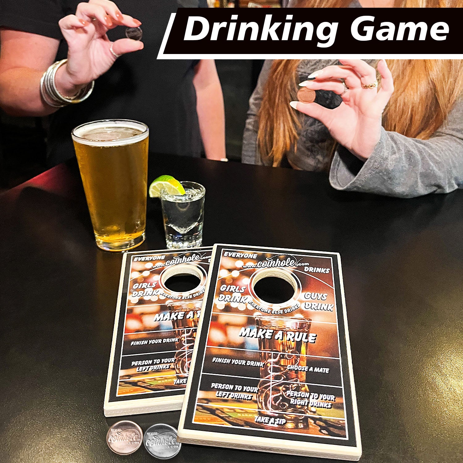 Drinking Game Coinhole® Tabletop Game Set