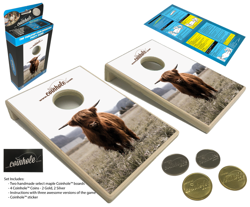 Highland Cow Coinhole® Tabletop Game Set