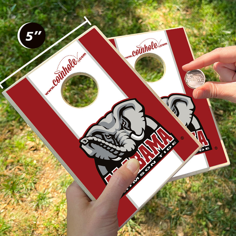 Alabama Crimson Tide Mascot - Coinhole® Tabletop Game Set