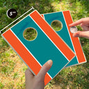 Aqua, Orange, and Blue Stripe Coinhole®