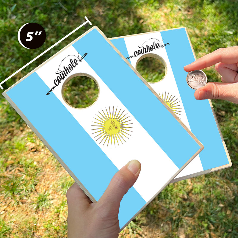 Argentina Flag Coinhole® Tabletop Game Set