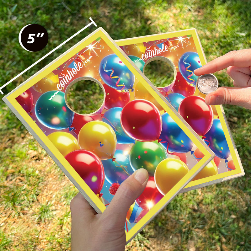 Birthday Balloon Coinhole® Tabletop Game Set