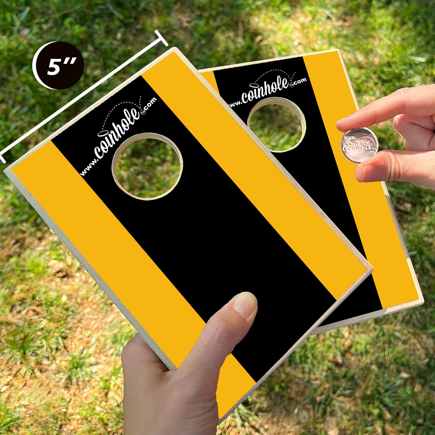 Black and Gold Stripe Coinhole®