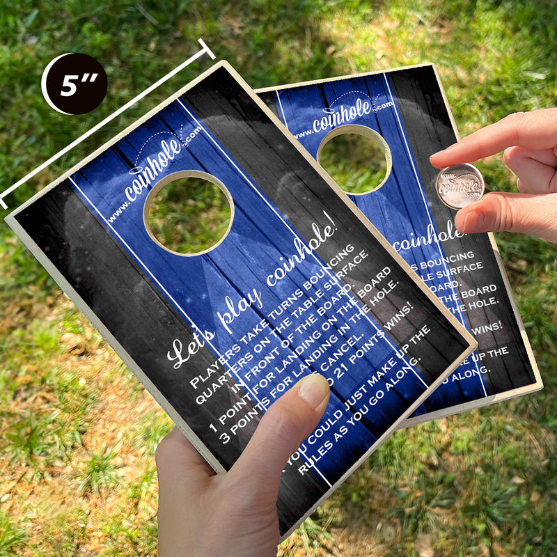 Blue and Black Official Coinhole® Tabletop Game Set