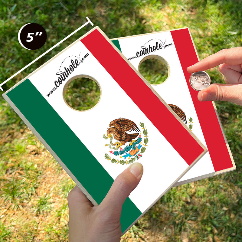 Mexico Flag Coinhole® Tabletop Game Set