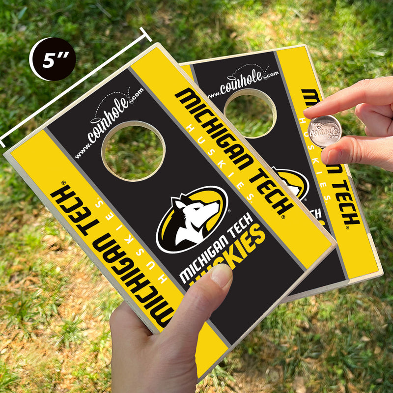 Michigan Tech Huskies Coinhole® Tabletop Game Set