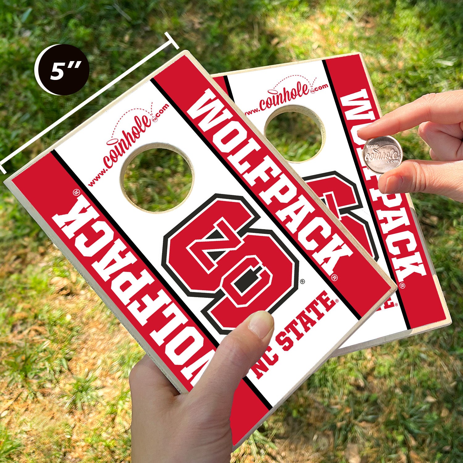NC State S White Coinhole®