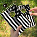 Thin Silver Line Flag Coinhole®