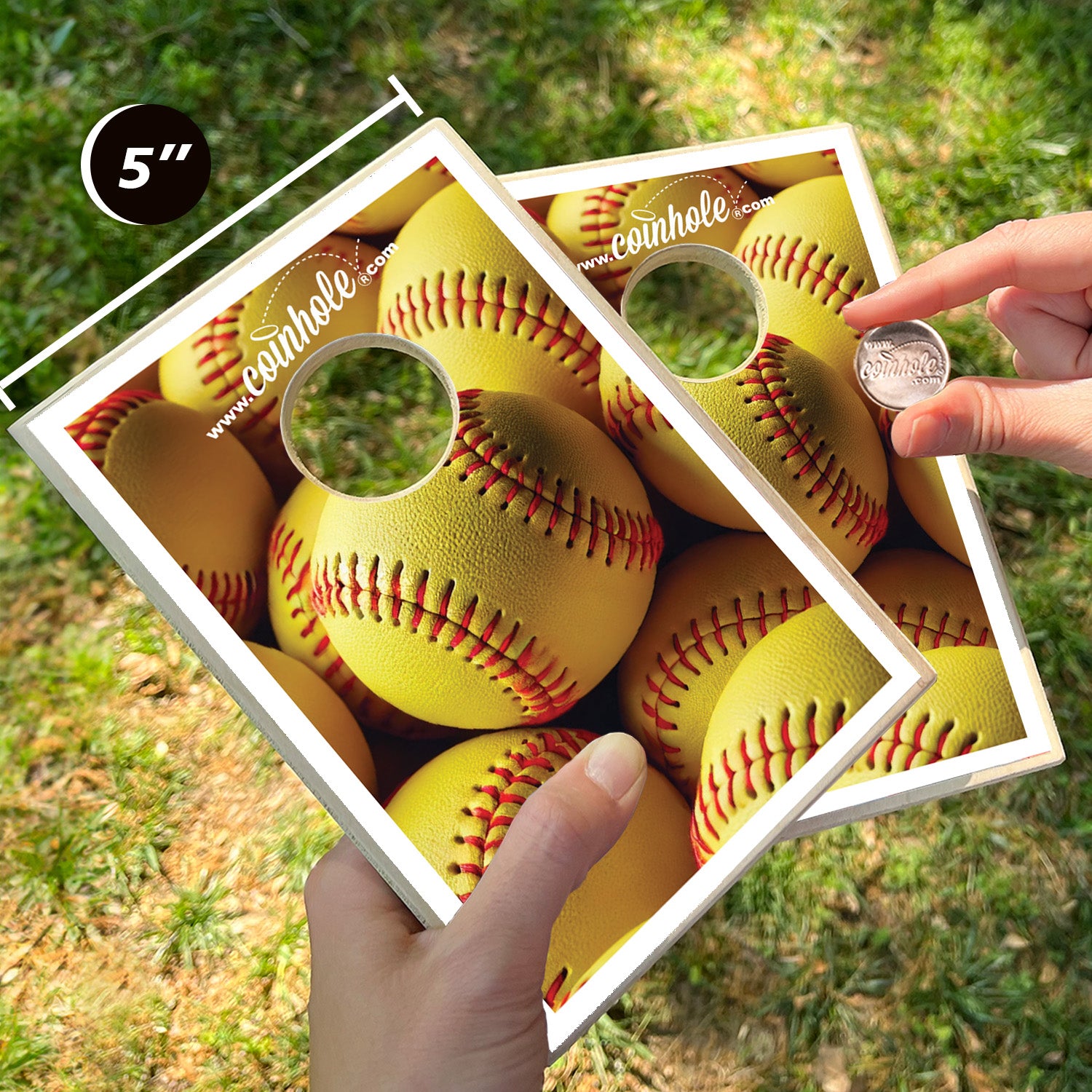 Yellow Softball Balls Coinhole®