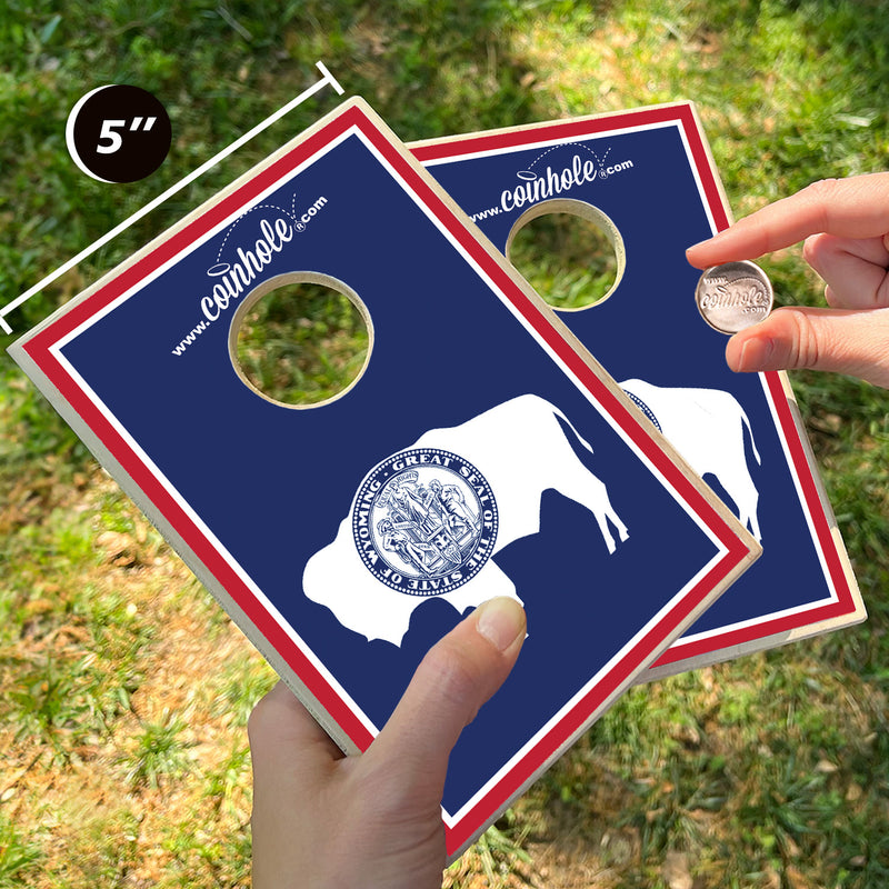 Wyoming State Flag Coinhole® Tabletop Game Set