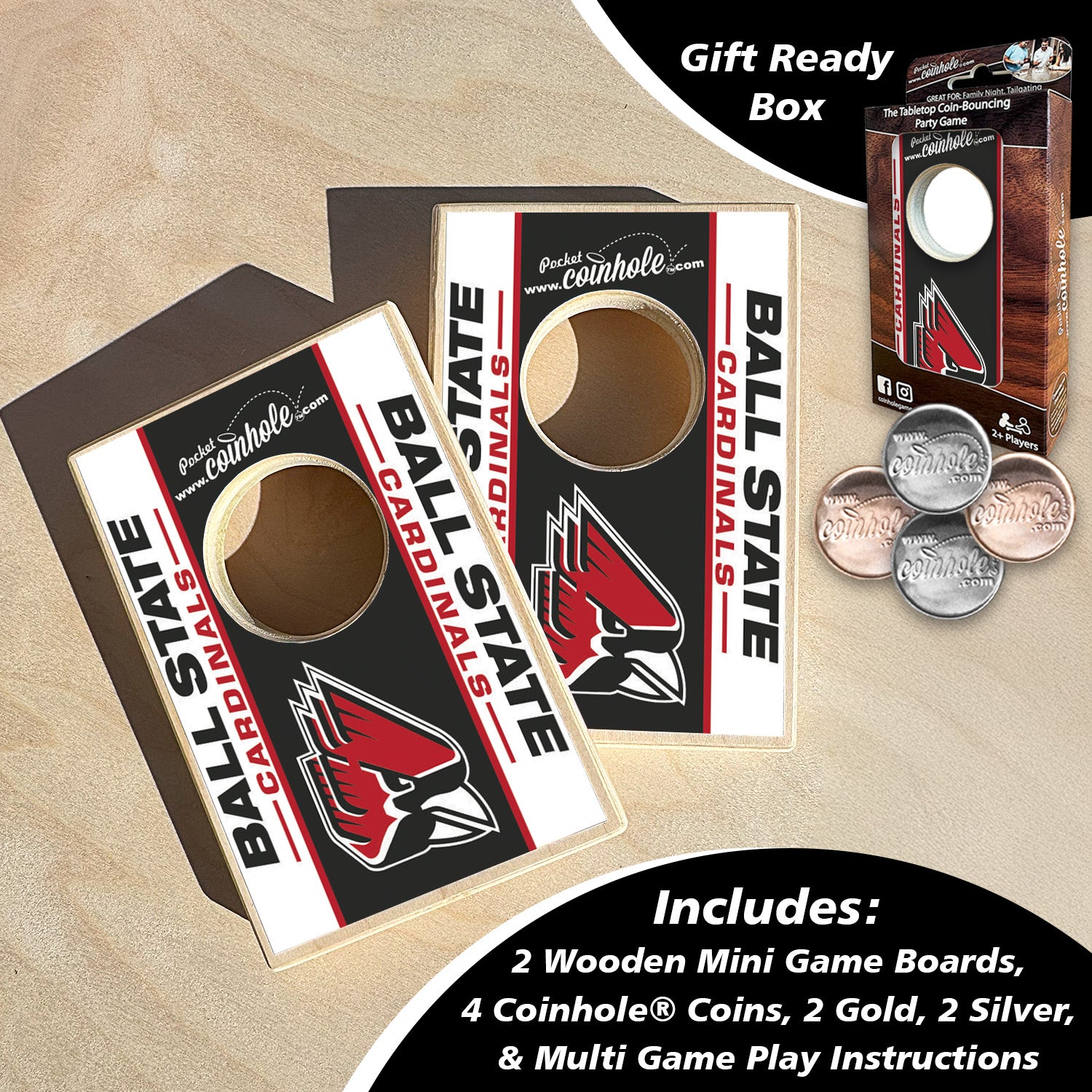 Ball State Cardinals Coinhole®