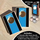 Blue Black and Grey Racing Stripe Coinhole®