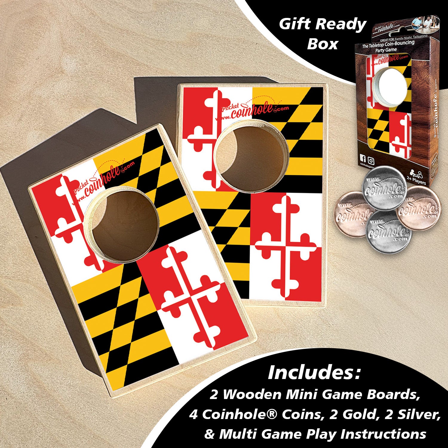 Maryland State Flag Coinhole®