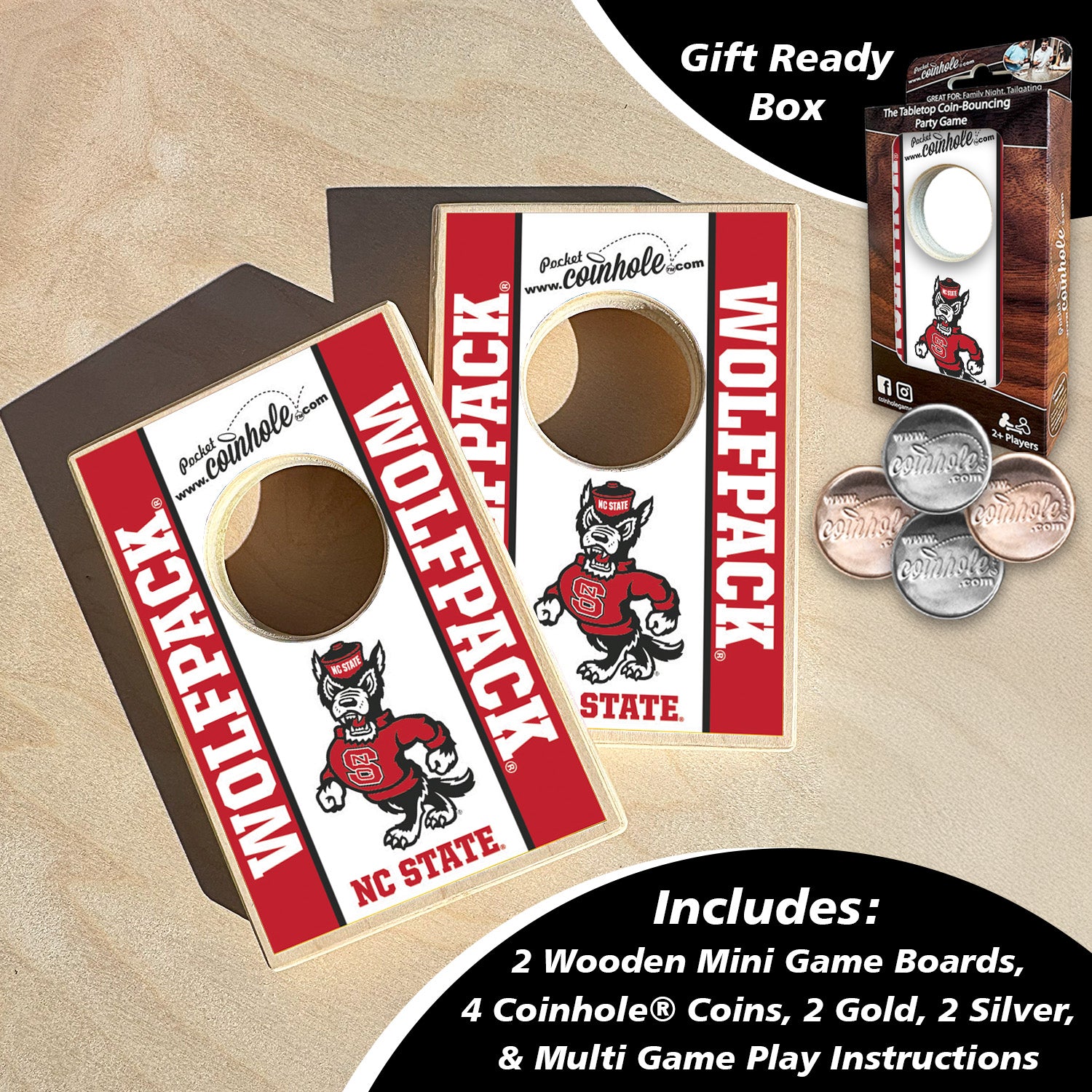 NC State Wolf Coinhole®