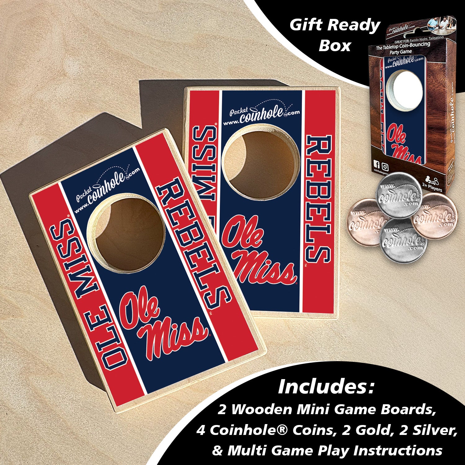 University of Mississippi Ole Miss Coinhole®