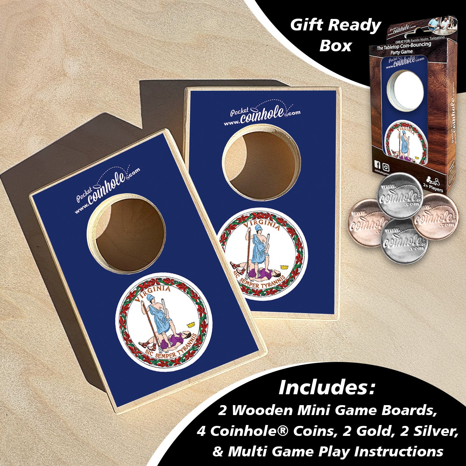 Virginia State Flag Coinhole®