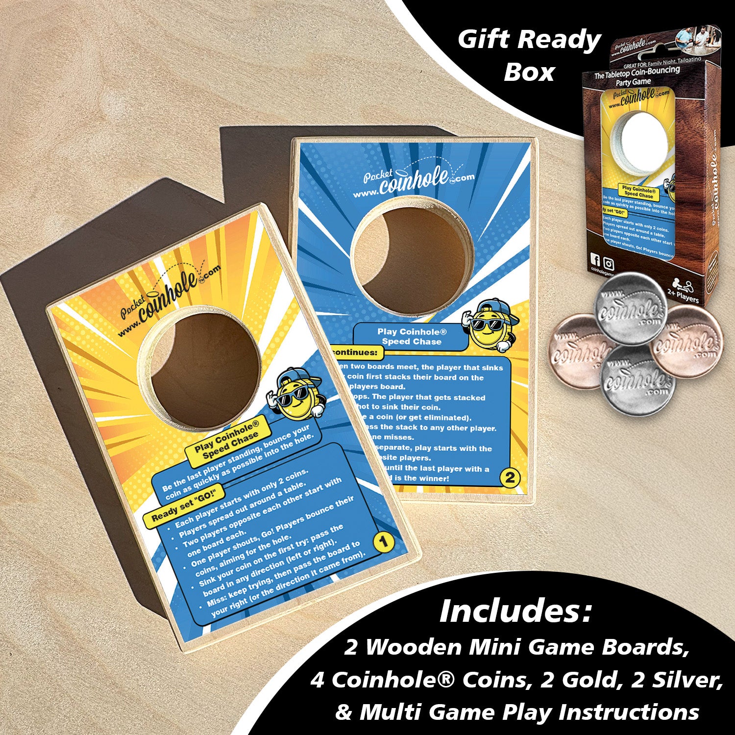 Official Speed Chase Rules POCKET Coinhole®