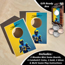 Blue & Yellow Football Player Coinhole®