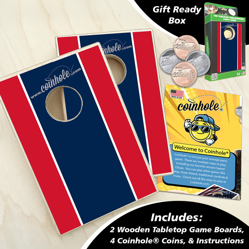 Blue and Red Stripe Coinhole®