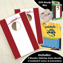 Crimson and White Stripe Coinhole®