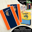 Dark Blue and Orange Stripe Coinhole®