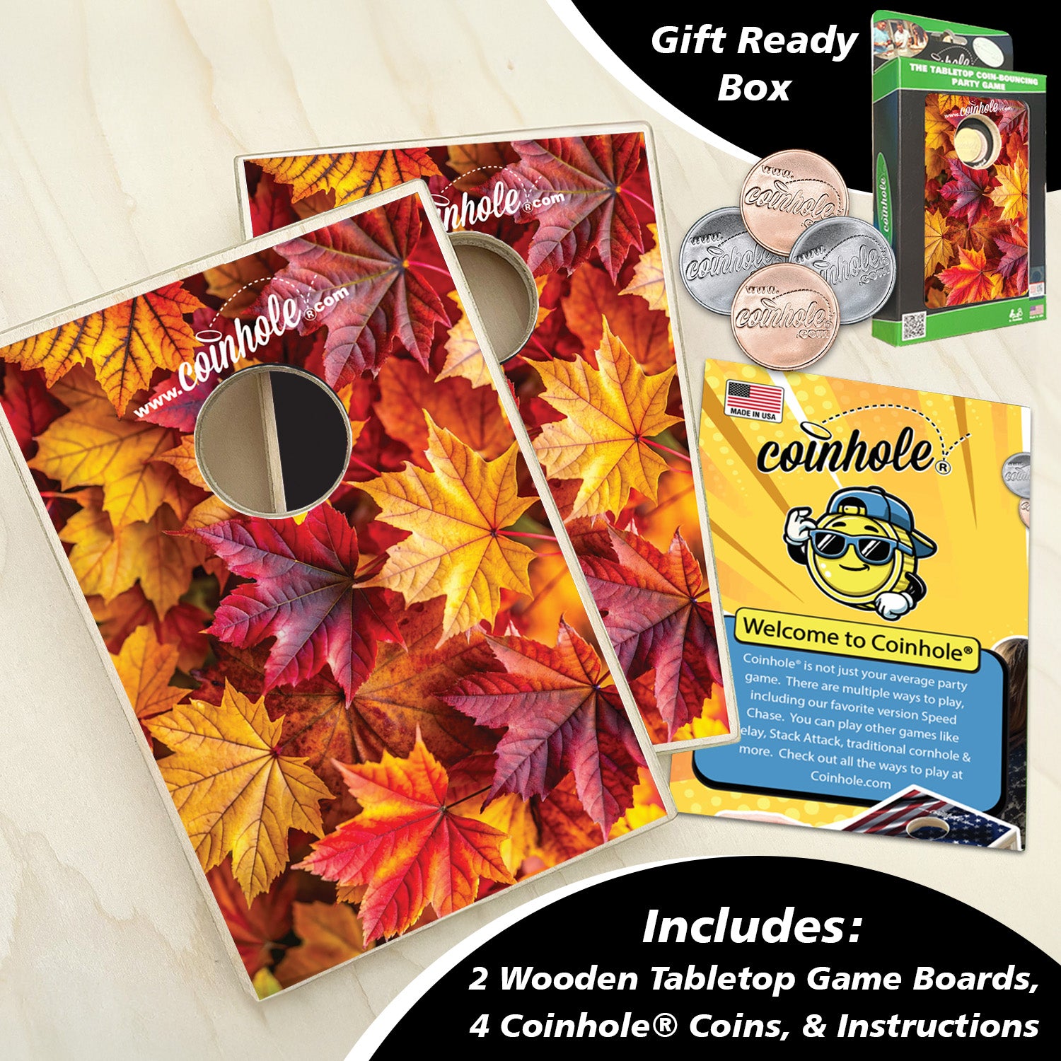 Fall Leaves Coinhole®