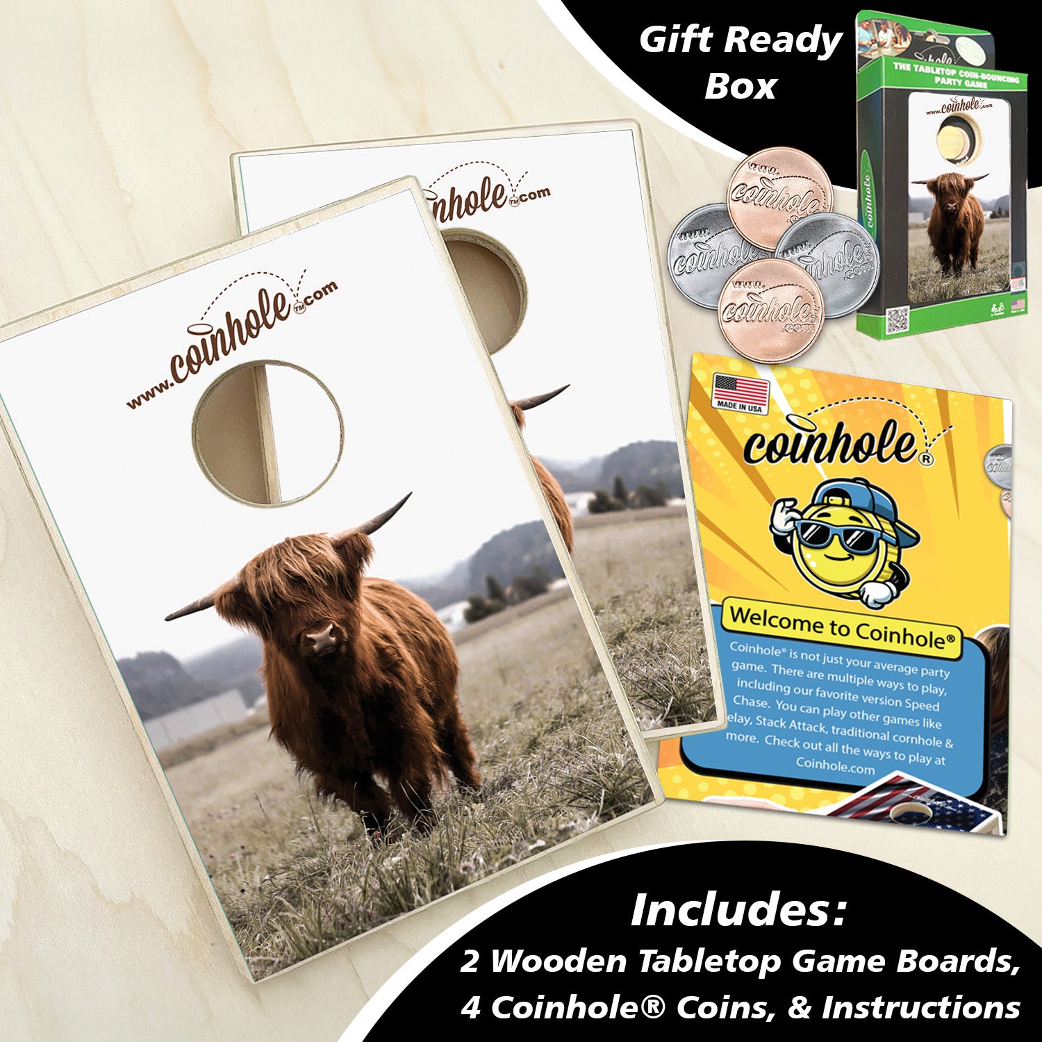 Highland Cow Coinhole®