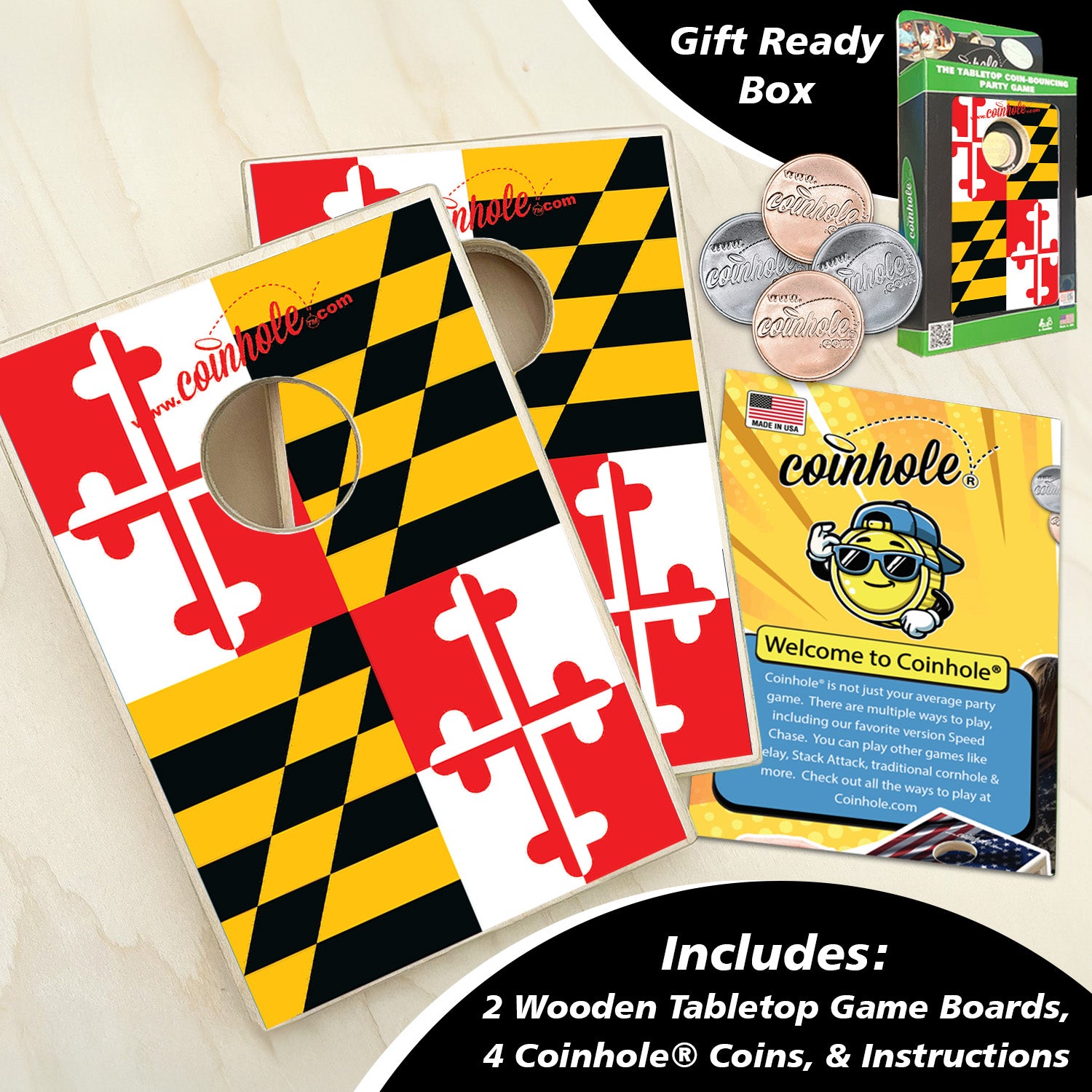 Maryland State Flag Coinhole®
