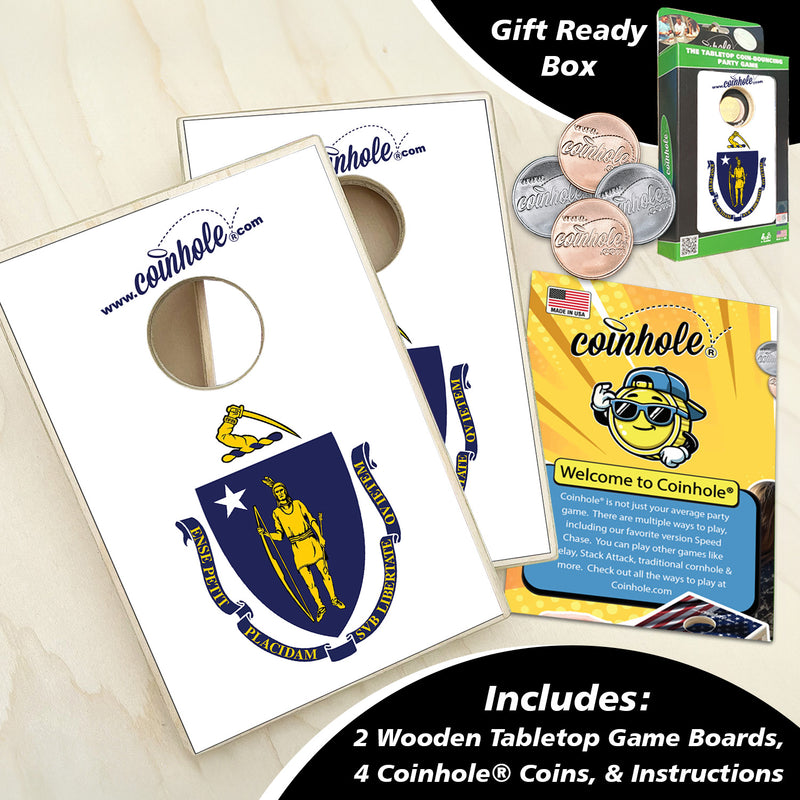 Massachusetts State Flag Coinhole®