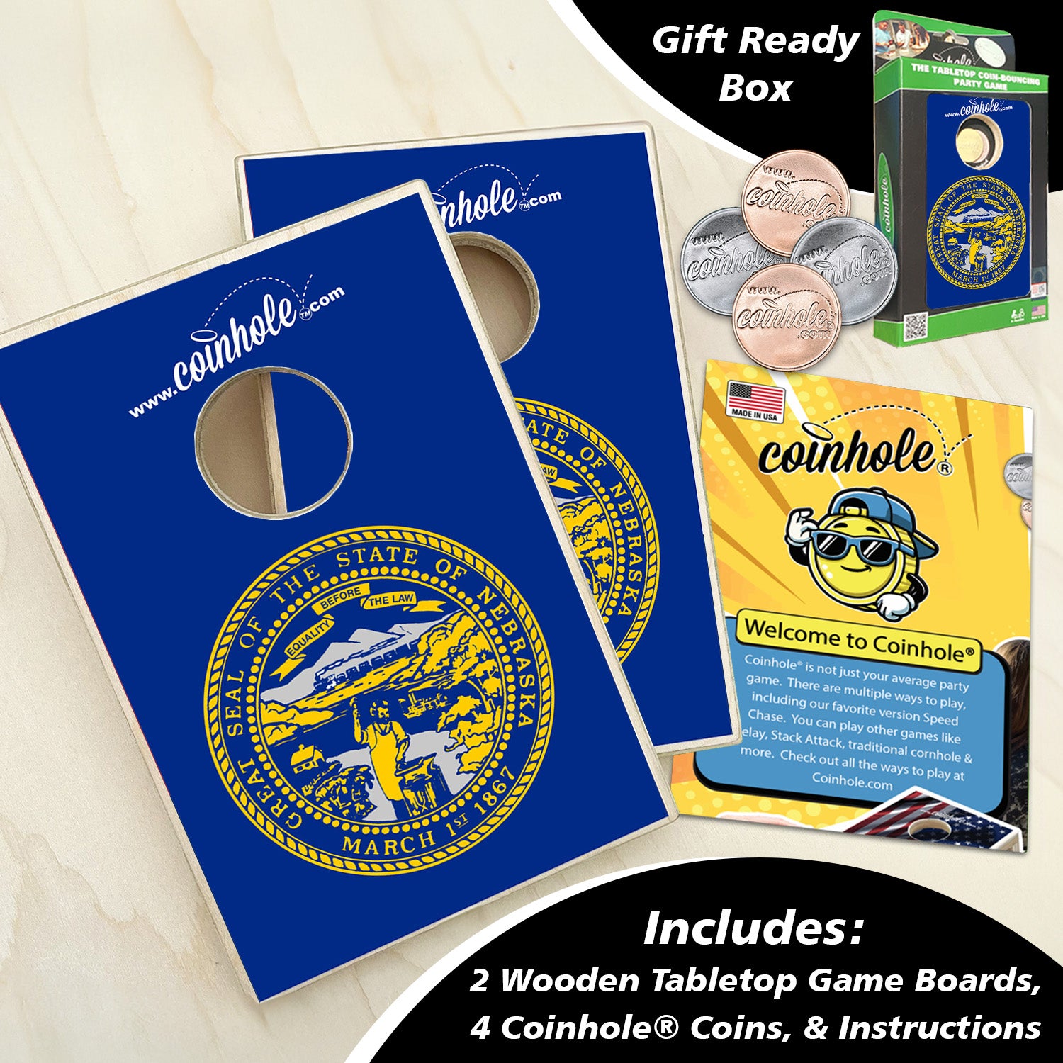 Nebraska State Flag Coinhole®