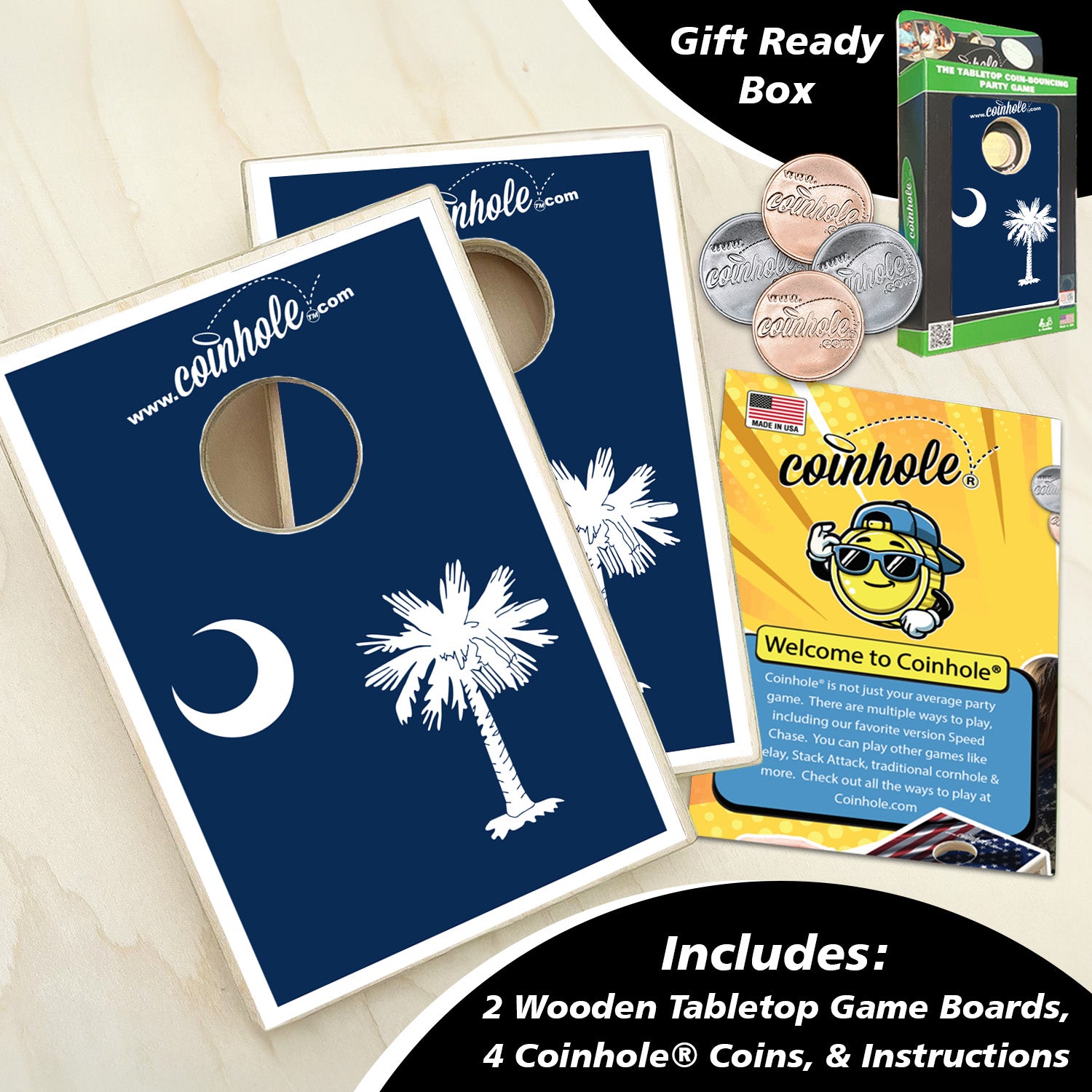 South Carolina Flag Coinhole®