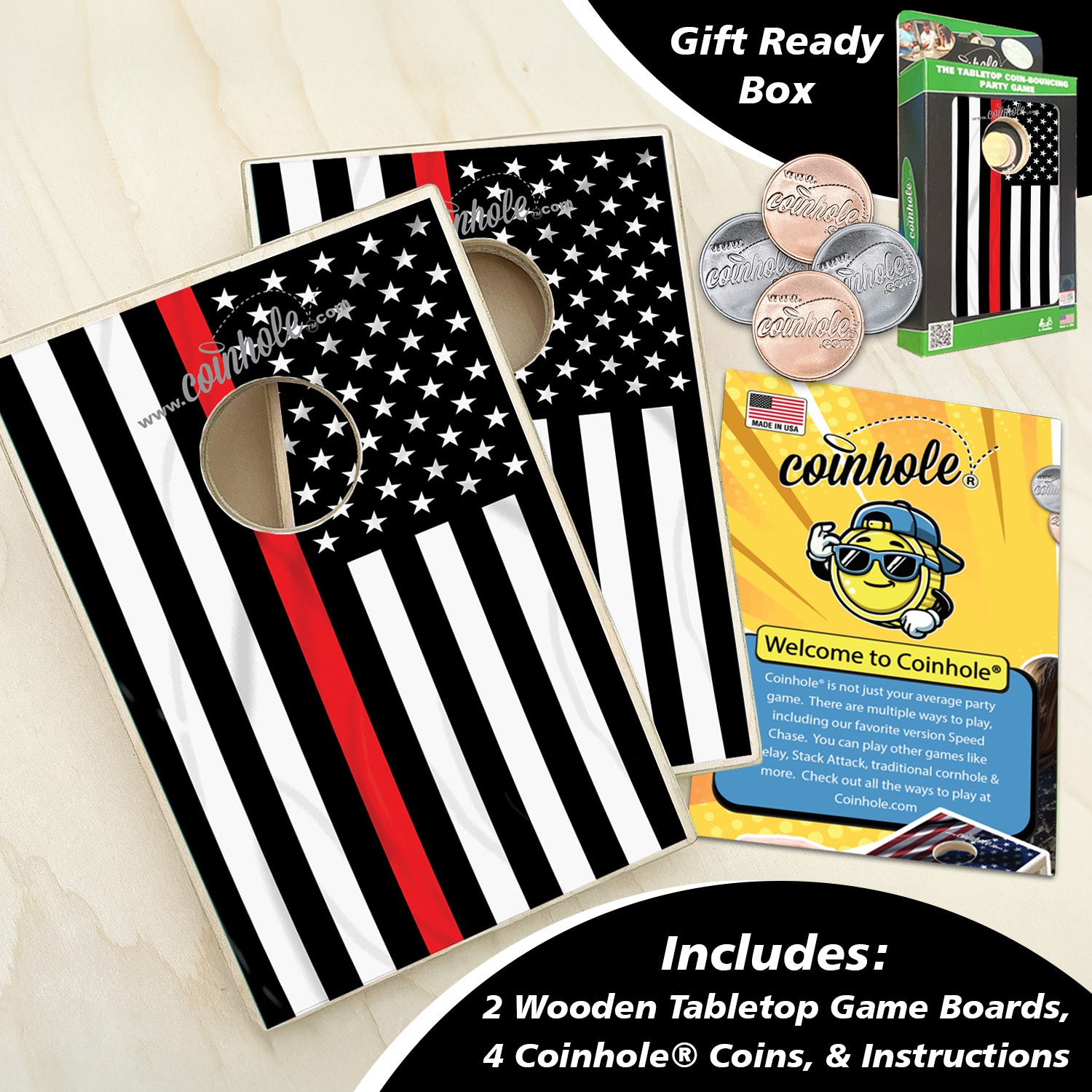 Thin Red Line Fireman Coinhole®