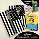 Thin Silver Line Flag Coinhole®