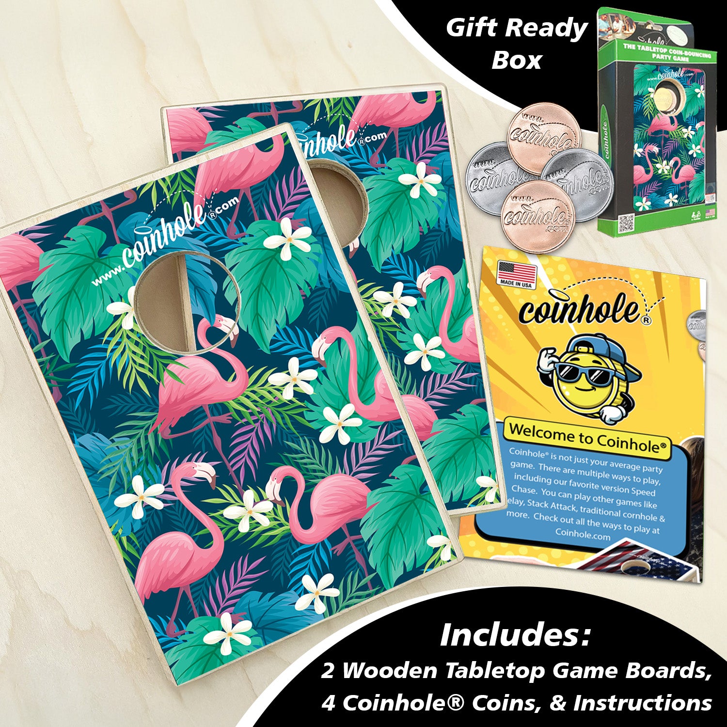 Tropical Flamingo Coinhole®