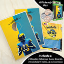 Blue & Yellow Football Player Coinhole®