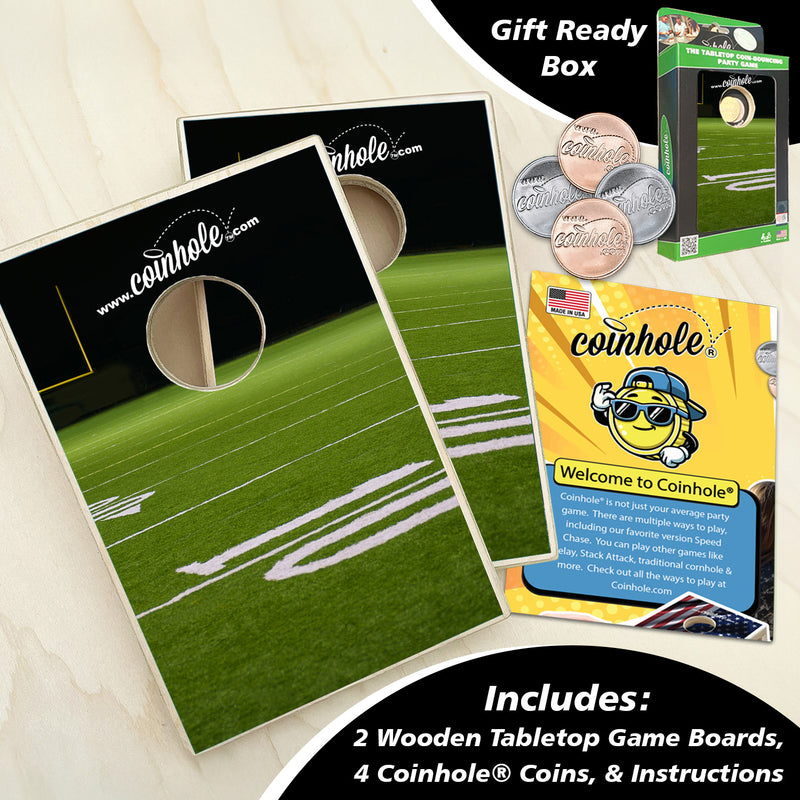 Football 10yrd Line Coinhole® Tabletop Game Set