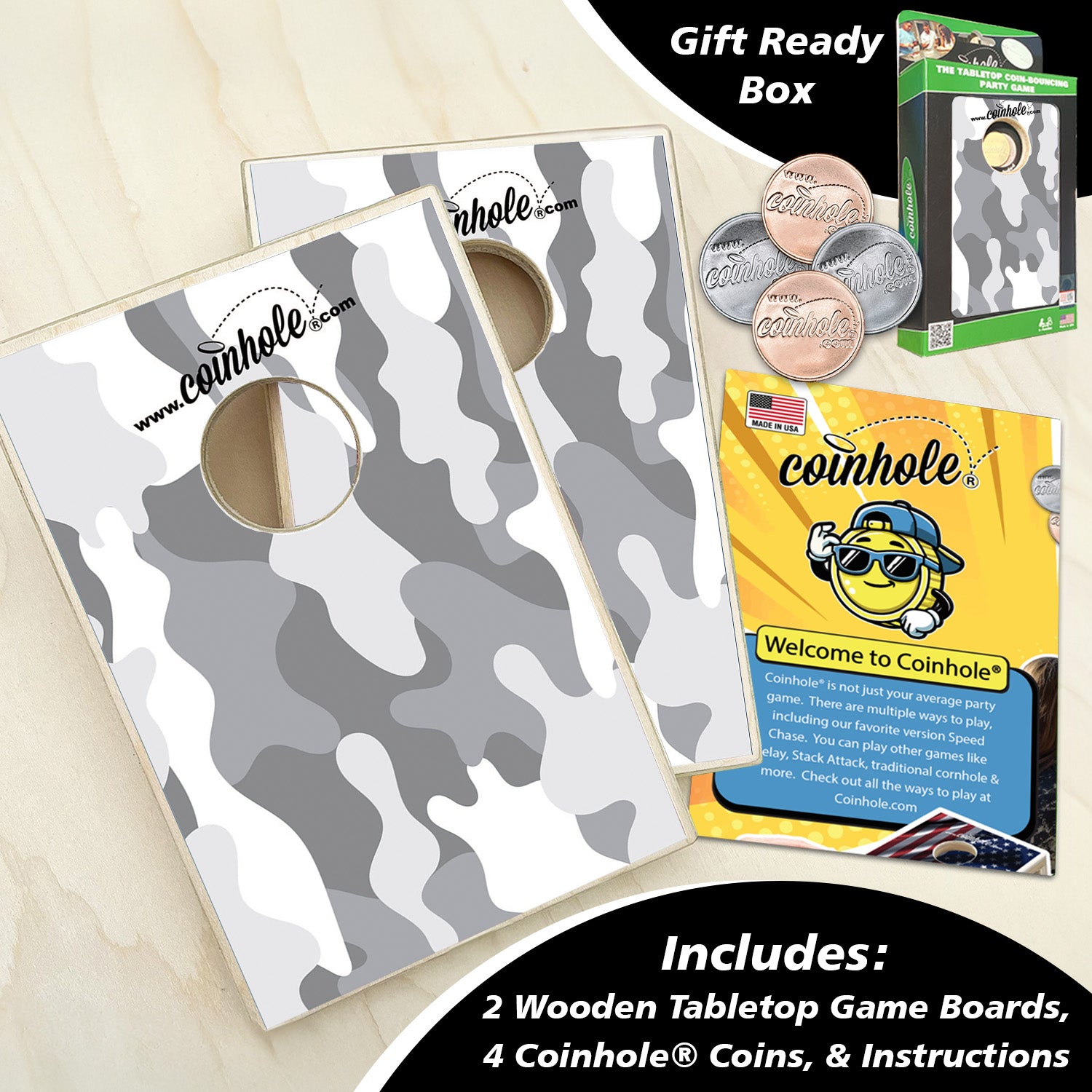 White Camo Coinhole®