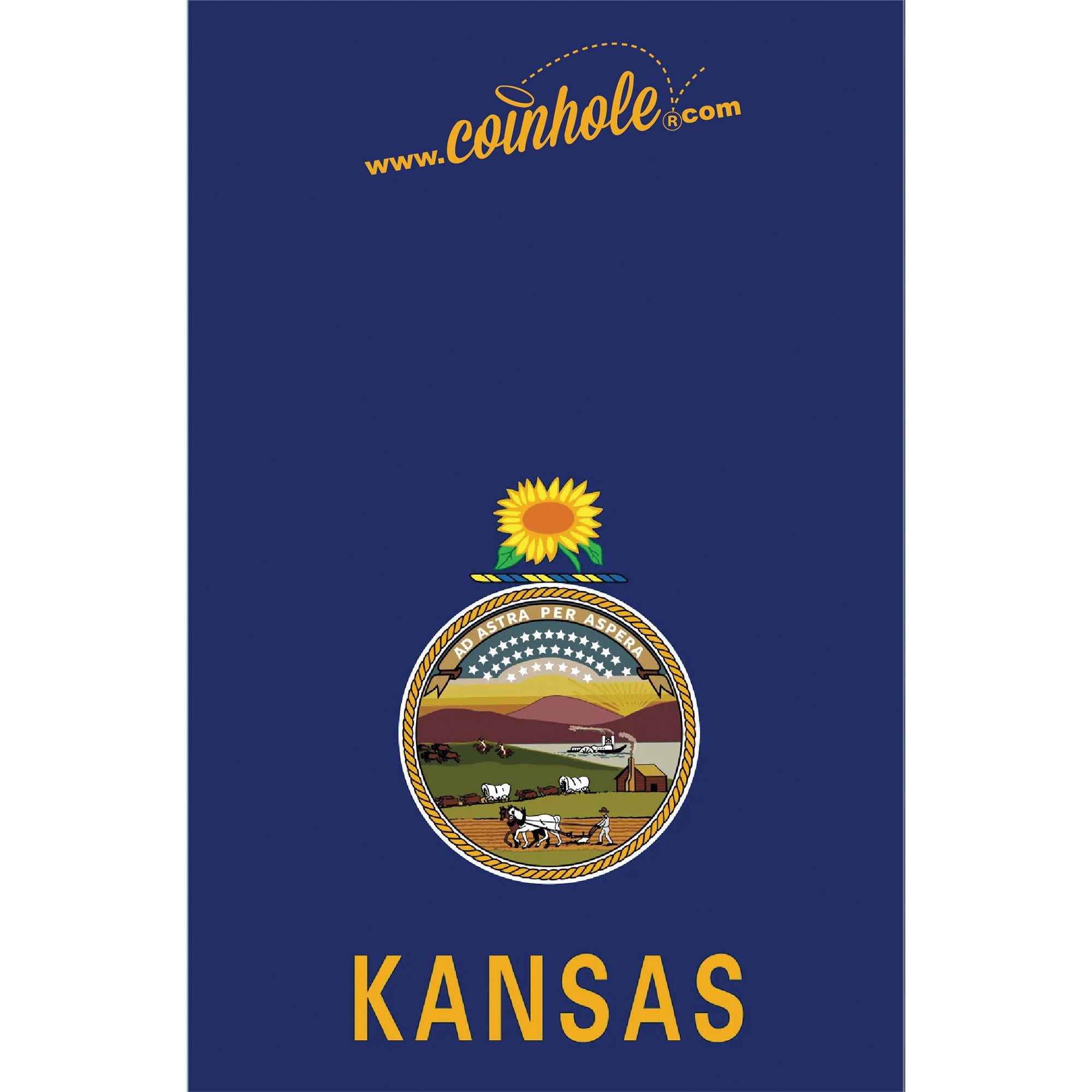 Kansas State Flag Coinhole®
