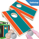 Aqua, Orange, and Blue Stripe Coinhole®