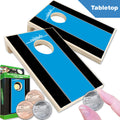 Blue Black and Grey Racing Stripe Coinhole®