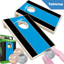 Blue Black and Grey Racing Stripe Coinhole®