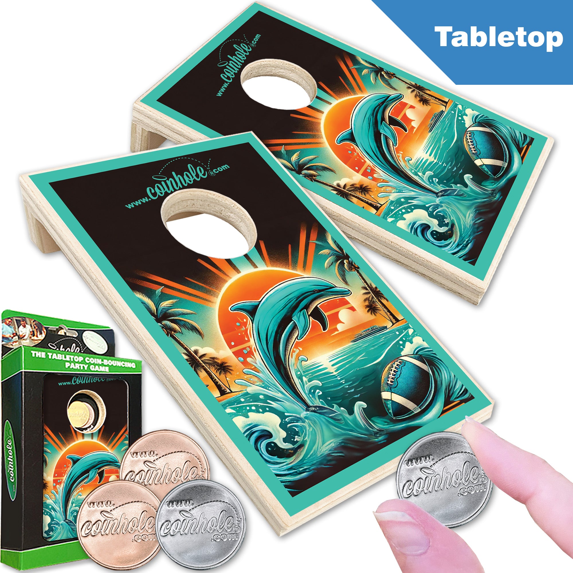 Dolphin Football Coinhole®