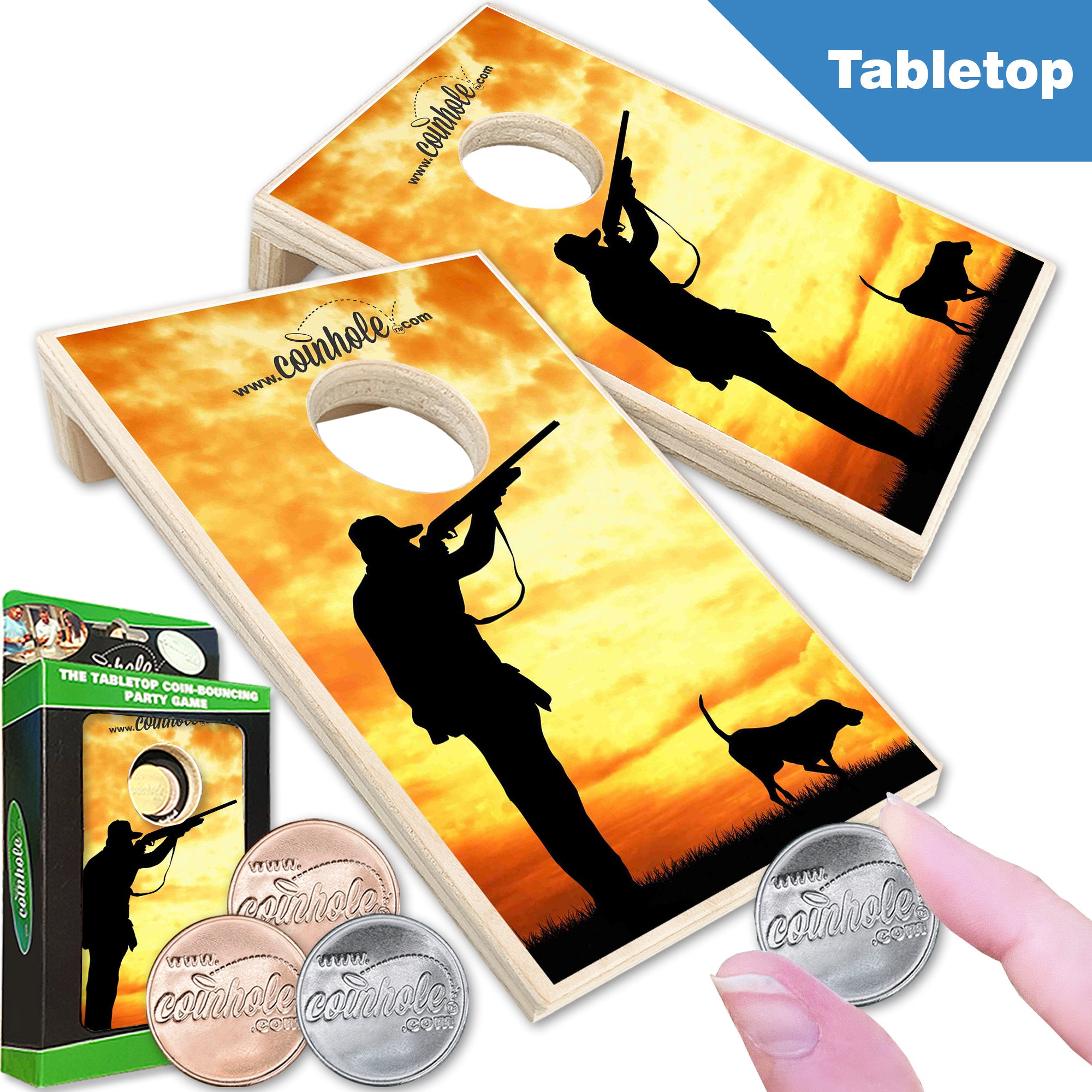 Hunter With Dog Coinhole®