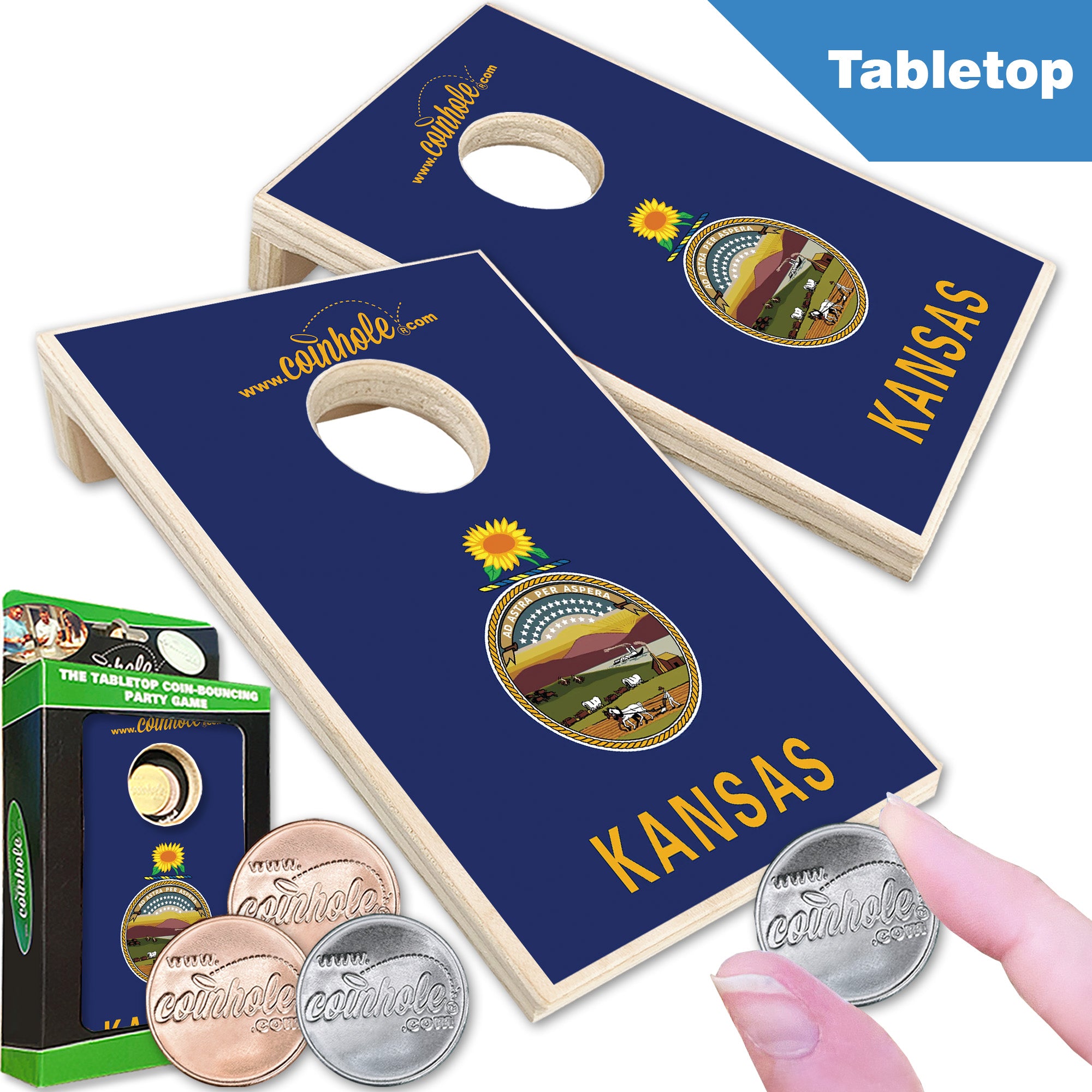 Kansas State Flag Coinhole®
