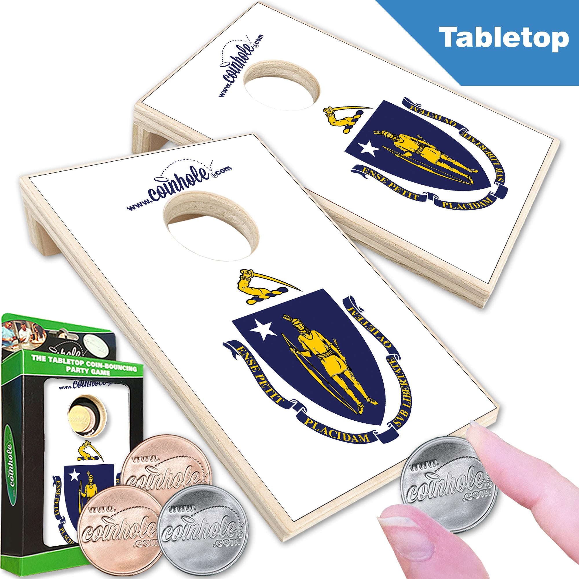 Massachusetts State Flag Coinhole®