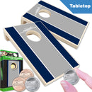 Navy, grey, and white racing stripe Coinhole®