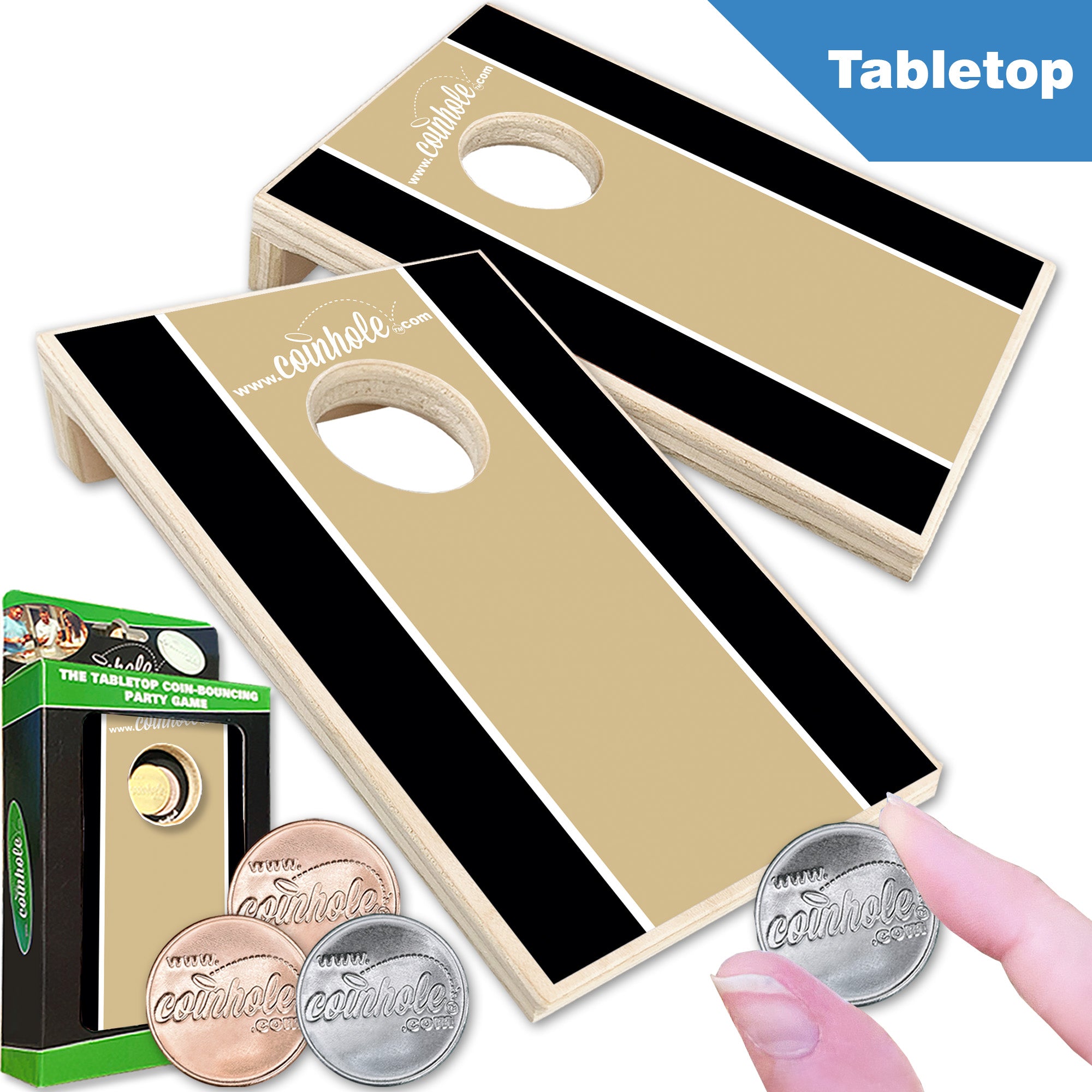 New Gold and Black Stripe Coinhole®