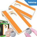 Orange and White Stripe Coinhole®